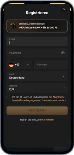 SlotMafia Registrierung – Kontoerstellung mit Bonus bis zu 5.000 € + 200 FS